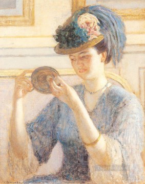 リフレクション 印象派の女性 フレデリック・カール・フリーセケ Oil Paintings